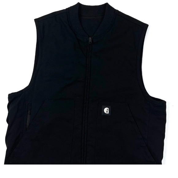 Men's Hurley x Carhartt Reversible 2 Sides Black Gilet Vest Logo Size M/L - Picture 10 of 13